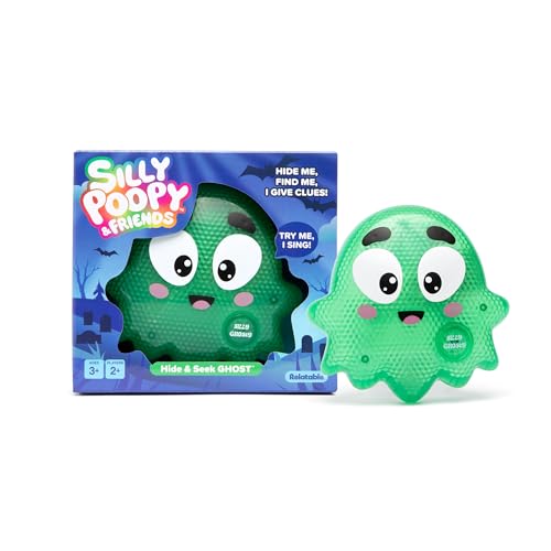 Silly Poopy & Friends™ Hide & Seek Ghost™ by Relatable, The Kid-Friendly Hide & Seek Game, Great Toddler Toys for Learning & Play, Fun Toddler Halloween Toys and Kids Halloween Games