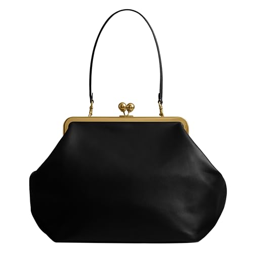 Coach Large Kisslock Frame Bag, B4/Black