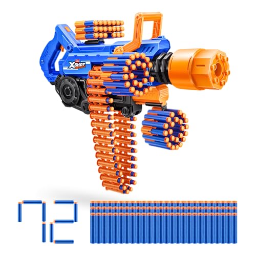 XSHOT Insanity Smoking Barrel Blaster with 72 Air Pocket Technology Darts by ZURU, Dart Blaster with Smoking Mechanism Outdoor Toy for Boys and Girls, Teens and Adults Aged 8+