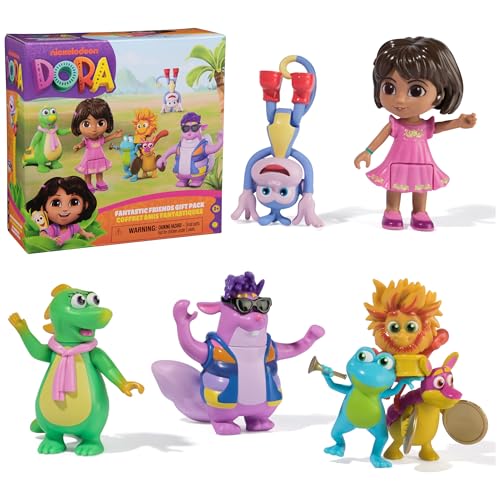 Walker's Dora, Fantastic Friends Gift Pack with Dora, Boots, Tico, Isa, and The Fiesta Trio, Toy Figures, Kids Toys for Girls & Boys Ages 3 and Up