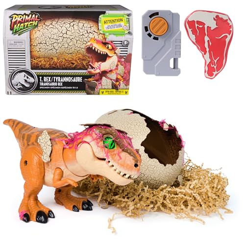 Primal Hatch Jurassic World Interactive Toy Dinosaur & Egg, Hatch & Train Your own Baby Dino with 100+ Sounds & Reactions, Kids Toys for Boys & Girls Aged 5 & Up