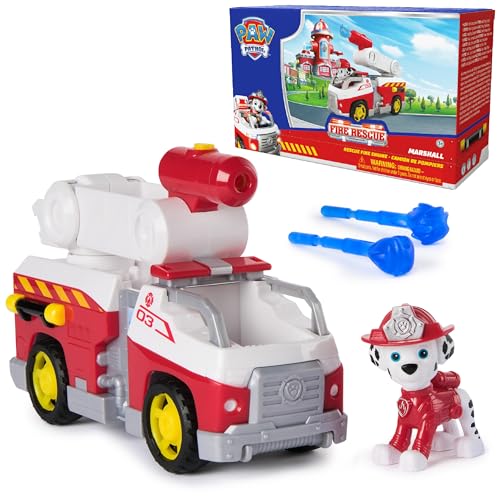 Paw Patrol Fire Rescue: Marshall Rescue Fire Engine with Action Figure & Projectile Launcher & Toy Truck, Kids Toys for Boys & Girls Ages 3 and Up