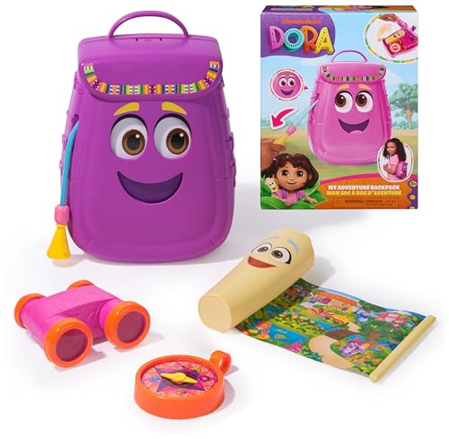 Dora, My Adventure Backpack, with Explorer Accessories‚ A Retractable Map, Toy Binoculars & Compass, Kids Toys for Girls & Boys Ages 3 and Up