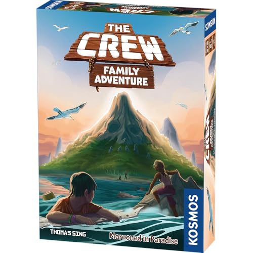 Thames & Kosmos The Crew: Family Adventure - Marooned in Paradise: The Crew - Family Adventure Cooperative Card Game | Family Game Night | Ages 8 & UP | 2-5 Players | 15 Minute Playtime