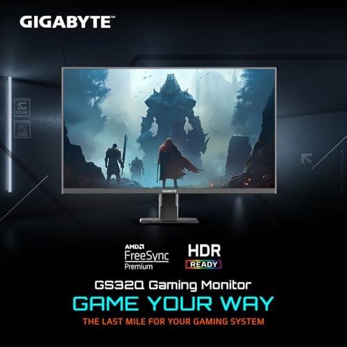GIGABYTE GS32Q 32" (31.5”) IPS Display, 165Hz, 2560 x 1440 (QHD), 1ms (MPRT) Response Time, 100% sRGB, Black