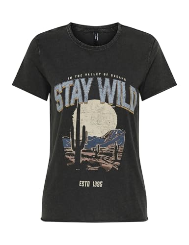(-44%) ONLY Damen ONLLUCY REG S/S JRS NOOS Top, Schwarz,M