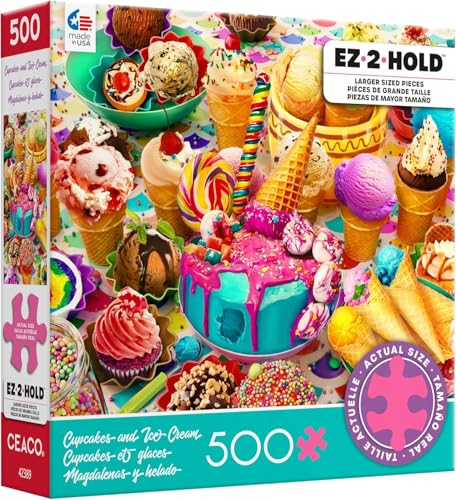 Ceaco - Cupcakes & Ice Cream - 500 Larger Sized Piece Jigsaw Puzzle