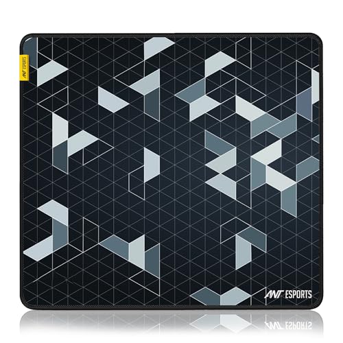 Ant Esports Prism Mouse Pad with Anti-fray Stitching, Waterproof Surface & Non-Slip Rubber Base with Stitched Edges Gaming Mouse Mat for Laptop, Compa