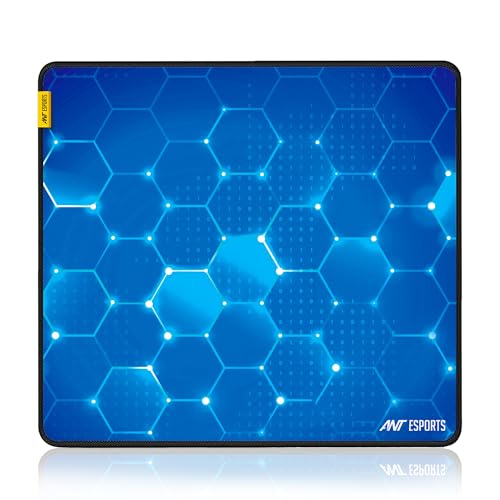 Ant Esports Hexa Mouse Pad 260X210X3mm Anti-fray Stitching, Waterproof Surface & Non-Slip Rubber Base Stitched Edges Gaming Mouse Mat for Laptop, Comp