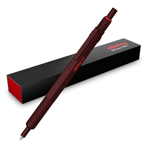 🔥 STARKER PREIS (-61%) rOtring 600 Kugelschreiber | Mittlere Spitze | Schwarze Tinte | Stift mit Vollmetallschaft | Schokoladenbraun | Rutschfeste, gerändelte Griffzone und Sechskantschaft | Nachfüllbar