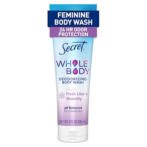Secret 24 HR Deodorizing Body Wash for Women, Lilac & Waterlily, 8oz