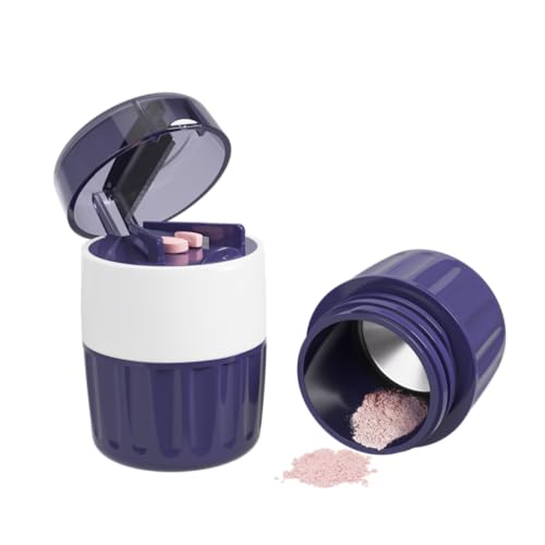 EZY DOSE Pill Crusher and Cutter 3-in-1, Crushes Cuts, and Stores Pills, Vitamins, Tablets, Built-In Storage Compartment