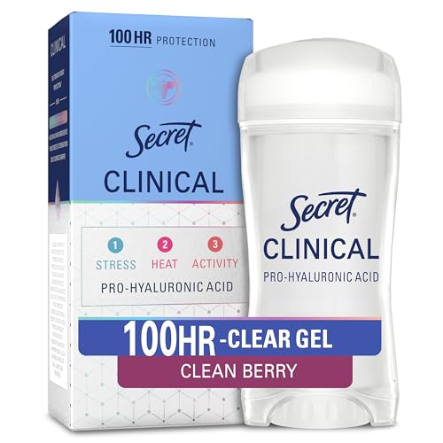 Secret Clinical Clear Gel Antiperspirant & Deodorant for Women, Clean Berry, 2.6oz