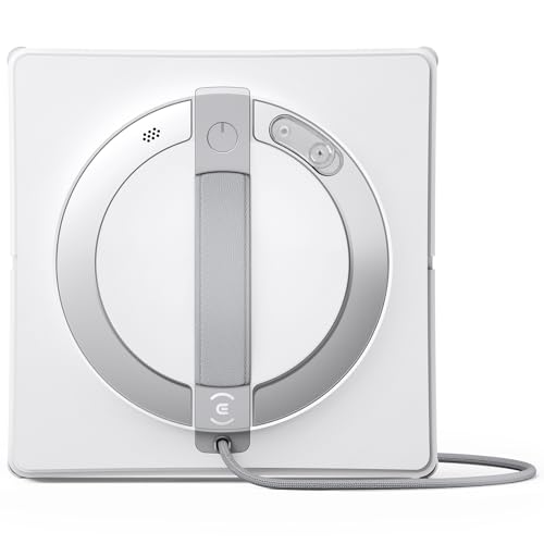 ECOVACS WINBOT W2 PRO Window Cleaning Robot, 3 Nozzles Water Sprayer, 10-Level Protection System, Win-SLAM 4.0 Path Planning, Steady-Climbing System, Edge Detection, App Control