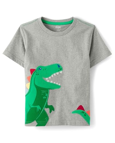Gymboree,Boys,and Toddler Embroidered Graphic Short Sleeve T-Shirts,10,H/T Smoke Dinos
