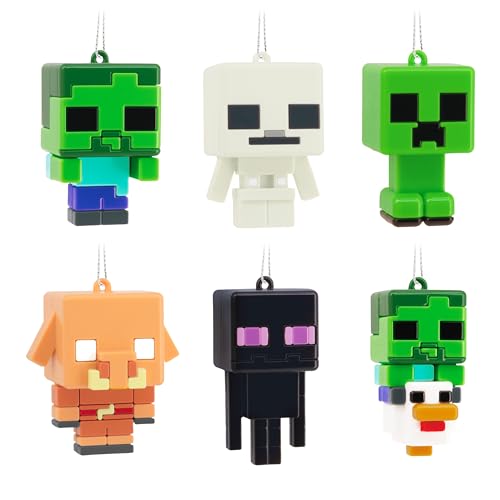 Hallmark Minecraft Series 1 Mystery Christmas Ornaments, Shatterproof, Set of 2, Gifts for Gamers