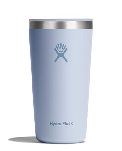 Hydro Flask All Around Tumbler Press-in Lid, Insulated Travel Mug, Stainless Steel Coffee Cup 20 Oz Surf Blue