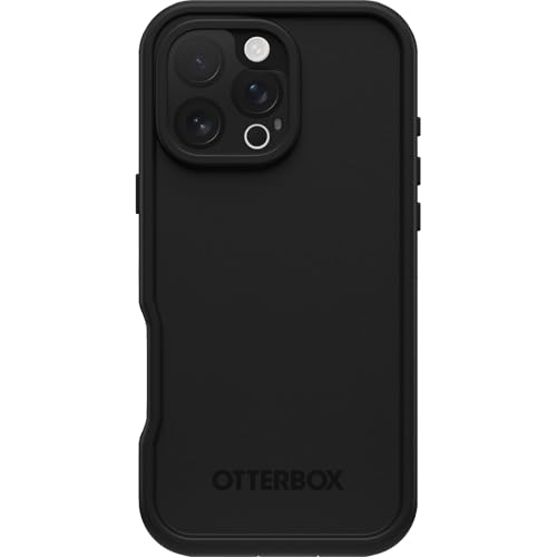 OtterBox iPhone 16 Pro Max FRĒ Series Waterproof Case with MagSafe (Designed by LifeProof) - Black, Waterproof, 60% Recycled Plastic, Sleek and Stylish