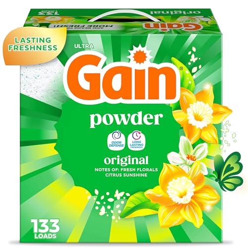 Gain Powder Laundry Detergent, Original Scent, 133 Loads, 123 OZ