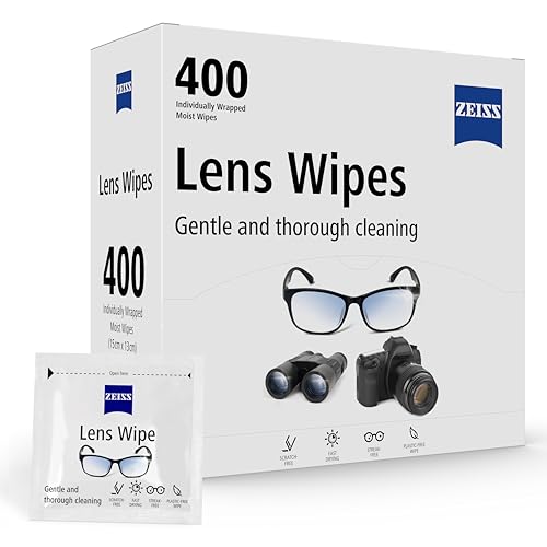 ZEISS Lens Wipes, Lens Cleaner for Glasses, Cameras & Binoculars,Individually Packed Single Use Disposable Cloths in Sachets, for Handy and Portable Spectacle Cleaning On The Go,