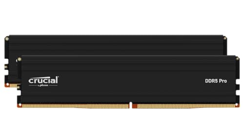Crucial Pro 128GB Kit (2x64GB) DDR5 RAM, 5600MHz (or 5200MHz or 4800MHz) Desktop Gaming Memory UDIMM, Compatible with Latest Intel & AMD CPU CP2K64G56C46U5
