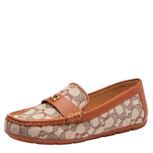 Coach Women's Sculpted C Driver in Signature Textile Jacquard, Charcoal/Black 8