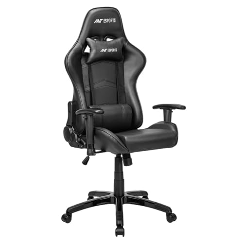 9077 Ergonomic Gaming Chair, Multifunctional Gaming Chair with Premium PU Leather Upholstery, 2D Armrest, Integrated Neck and Lumbar Support, & 180° R