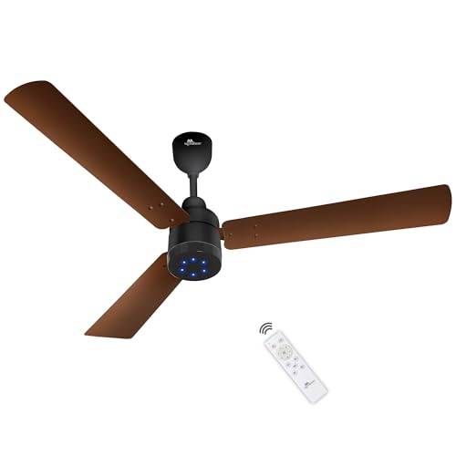 RR Signature BrightAir 1200mm BLDC Ceiling Fan with Remote Control | BEE 5 star Rated Energy Efficient Ceiling Fan | High Air Delivery with LED Indica