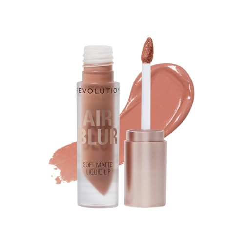Revolution, Air Blur Matte Liquid Lipstick, Long-Lasting Lip Colour, Face Makeup, Vegan & Cruelty-Free, Siren Brown Nude, 3.5ml