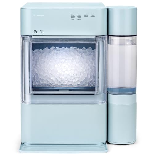Profile Opal 2.0 XL with 1 Gallon Tank, Chewable Crunchable Countertop Nugget Ice Maker, Scoop Included, 38 lbs in 24 Hours, Pellet Ice Machine with WiFi & Smart Connected, Moonstone Blue
