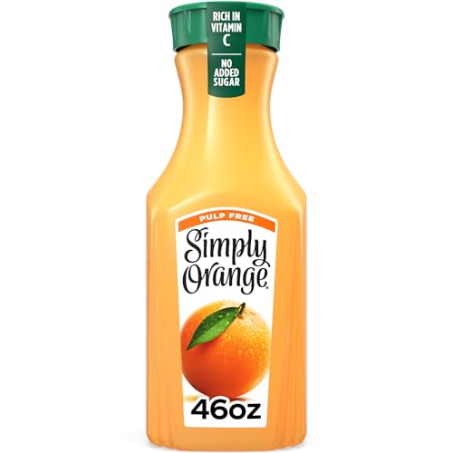 Simply Orange Pulp Free Orange Juice Bottle, 46 fl oz