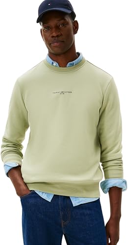 (-68%) Tommy Hilfiger Herren Sweatshirt Tipped mit Rundhalsausschnitt, Grün (Earth Sage), XS