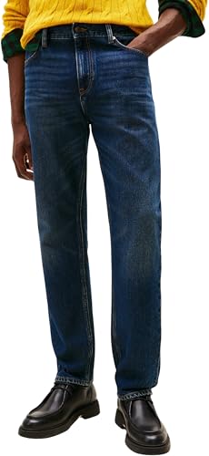 🔥 SELTEN SO GÜNSTIG (-74%) Tommy Hilfiger Herren Jeans Hose Regular Mercer Bear Straight Fit, Blau (Bear Dark Blue), 34W/30L
