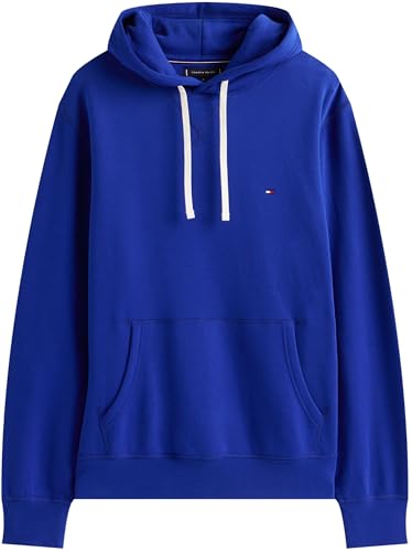 🔥 SELTEN SO GÜNSTIG (-67%) Tommy Hilfiger Herren Hoodie Seasonal Fleece mit Bauchtasche, Blau (Wedge Blue), S