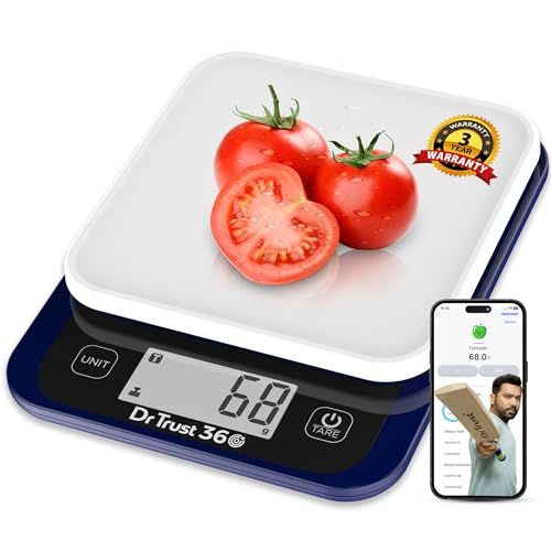 Dr Trust USA Smart Nutrition Electronic Kitchen Digital Scale Weighing Machine for Health, Fitness, Diet, Nutrition, Cooking & Home Baking with Blueto