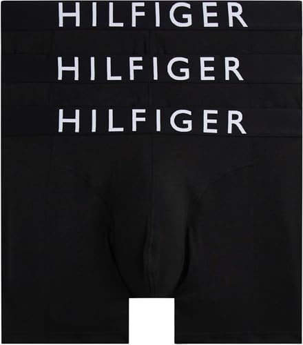 🔥 STARKER PREIS (-67%) Tommy Hilfiger Herren 3er Pack Boxershorts Briefs mit Logobund, Schwarz (Black/Black/Black), S