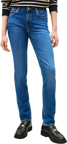 🔥 STARKER PREIS (-86%) Tommy Hilfiger Damen Jeans Hose Flo Slim Fit, Blau (Flo), 24W/34L