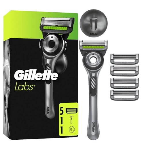 (-26%) Gillette Labs Rasierer Herren, Nassrasierer, Metall, Grau
