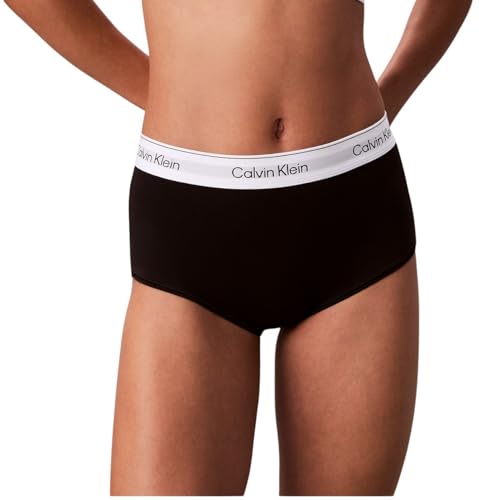 (-39%) Calvin Klein Damen Hipster Boyshort mit Logobund, Schwarz (Black), M