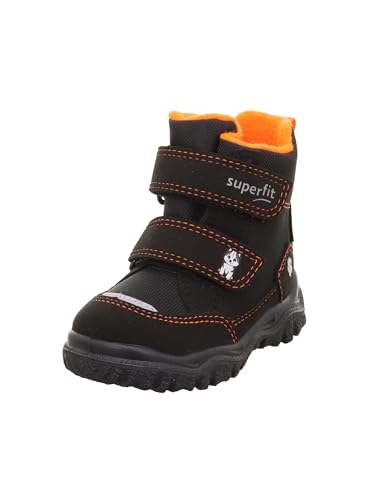 🔥 STARKER PREIS (-61%) Superfit Jungen Husky1 Warm Gefütterte Sympatex Schwarz/Orange 0010 Mode-Stiefel, Schwarz Orange 0010, 23 EU