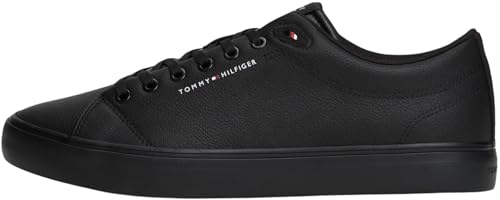 (-34%) Tommy Hilfiger Herren Vulcanized Sneaker Core Low aus Leder, Schwarz (Black), 48