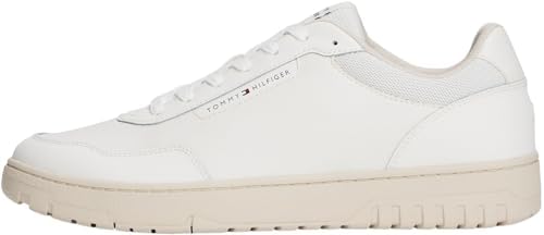 (-51%) Tommy Hilfiger Herren Cupsole Sneaker Basket Core Low Top, Weiß (Ecru), 39