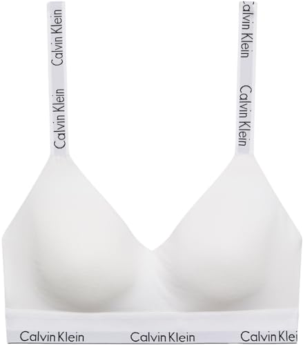 🔥 STARKER PREIS (-15%) Calvin Klein Damen BH Bralette Lightly Lined Elastischer Bund, Weiß (White), XL