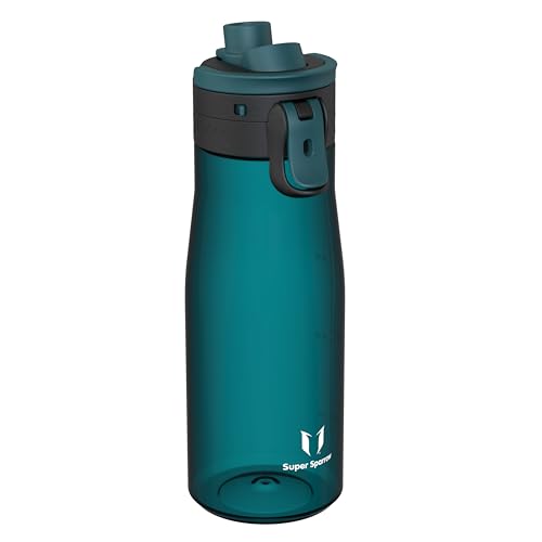 Super Sparrow Water Bottle 1000ml - One-Tap TouchGulp Bottle - Non-Toxic BPA Free - Lightweight & Sustainable Tritan Water Bottles for Sports, Travel, Outdoors