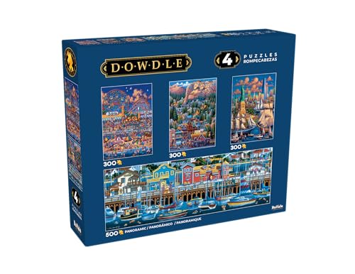 Buffalo Games - Eric Dowdle - 4 X 1 Multipack - Dowdle 4 in 1 Multipack - Multipack Jigsaw Puzzles for Adults - Challenging Puzzle Perfect for Game Nights - Finished Size Varies