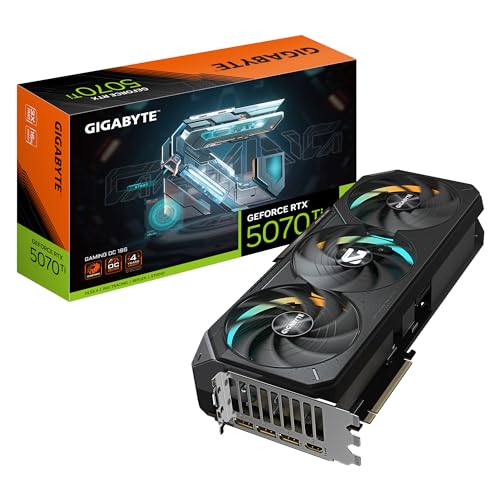 Gigabyte GeForce RTX 5070 Ti Gaming OC 16G Graphics Card - 16GB GDDR7, 256 Bit, PCI-E 5.0