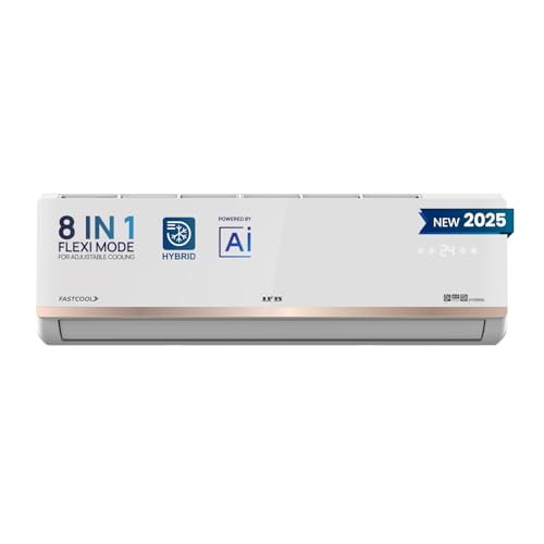 IFB Model Gold Pro Series 1 Ton 5 Star Split AC with Hybrid Technology, Works upto 55°C, 4-Way Swing, Higher Cooling Capacity, Self-Clean & AI - White