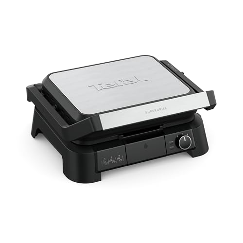 (-32%) Tefal SuperGrill 3in1 Kontaktgrill, Tischgrill & BBQ, Ofenposition mit 3 Höhen, 2000 W, Thermostat, große Antihaftfläche, für Fleisch, Gemüse & Sandwiches, bis 6 Portionen, platzsparend, B0DTJ3M6YW