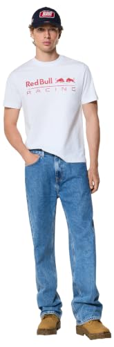 (-51%) Red Bull Racing X Pepe Jeans Herren Team Logo Tee T-Shirt, Weiß (White), S, Weiß (Weiß), S