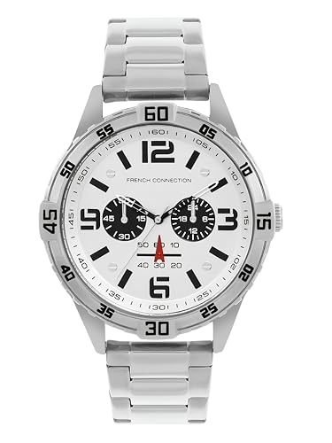 Comet Multifunction Silver Round Dial Stainless Steel Strap | Casual | Premium | See Through Feature | Brush Feature Wrist Watch for Men - FCC04SM